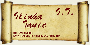 Ilinka Tanić vizit kartica